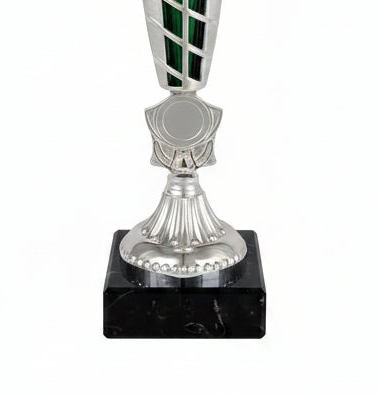 Copa Plateada con Cuenco de Panal Verde y Tallo Calado-detalle base