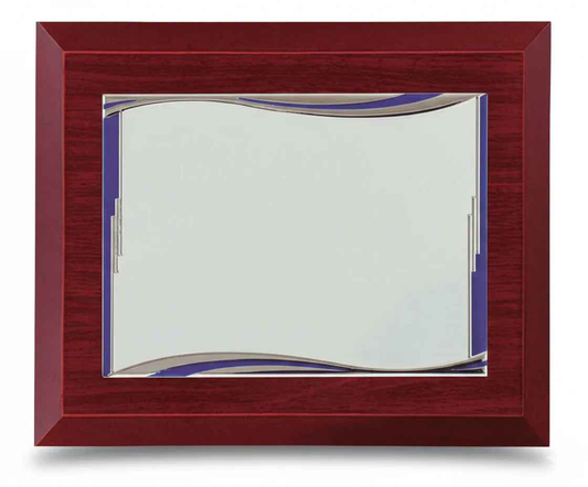 Placa conmemorativa marco azul ondulado