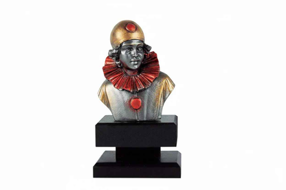 Trofeo Carnaval Payaso con Peana Negra