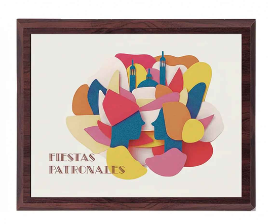 Placa conmemorativa blanca diseño personalizado