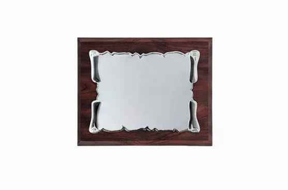 Placa conmemorativa pergamino plateado relieve