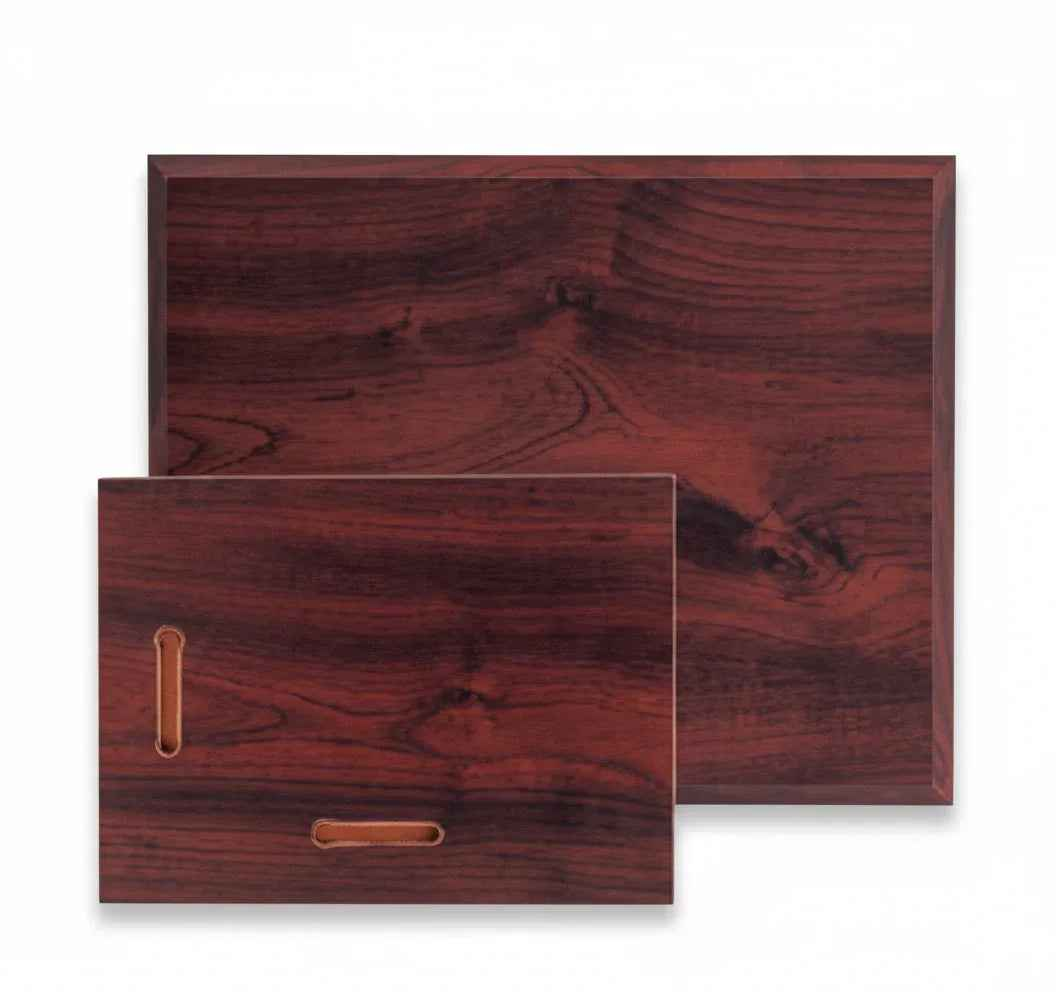 Placa conmemorativa pergamino plateado relieve