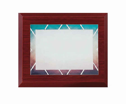 Placa conmemorativa esquinas geométricas