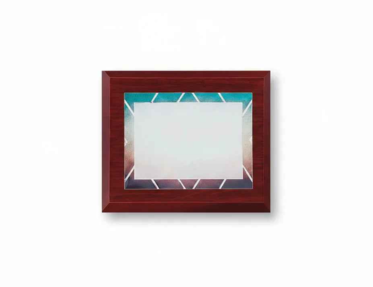 Placa conmemorativa esquinas geométricas