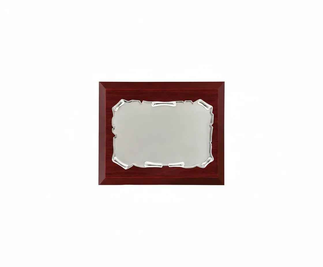 Placa conmemorativa pergamino plata estándar