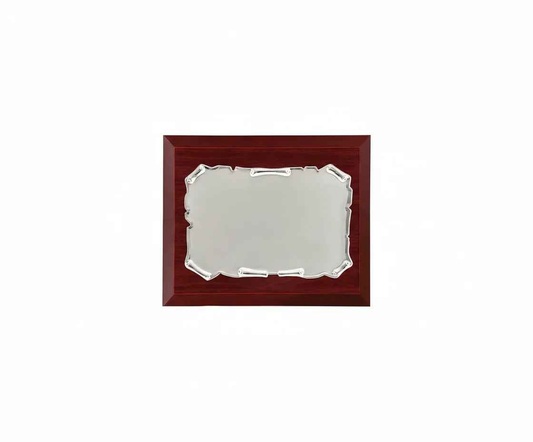Placa conmemorativa pergamino plata estándar