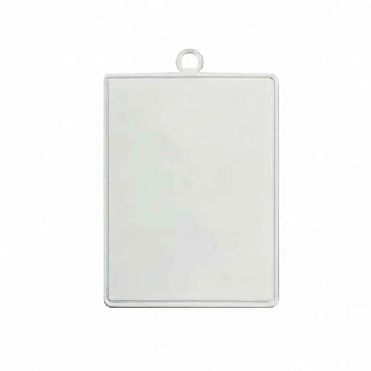 Medalla Metal Blanco Rectangular 70x50 mm Marcado a Color