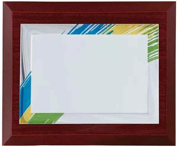 Placa diseño esquinas multicolor