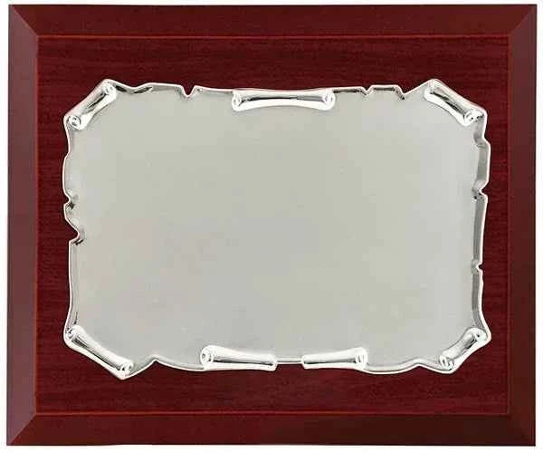 Placa conmemorativa pergamino plata estándar