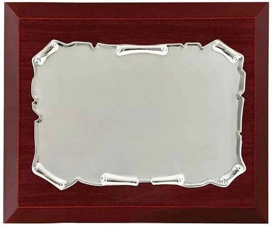 Placa conmemorativa pergamino plata estándar