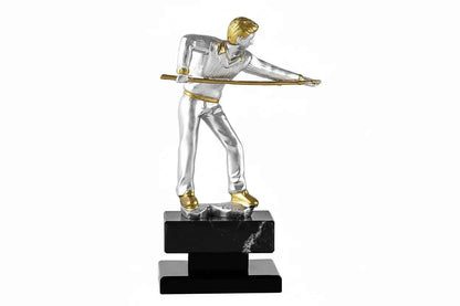 Trofeo Billar Plateado y Dorado