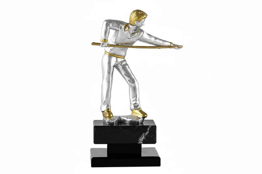 Trofeo Billar Plateado y Dorado