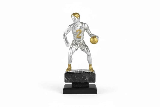 Trofeo Baloncesto Plateado y Dorado