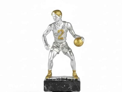 Trofeo Baloncesto Plateado y Dorado