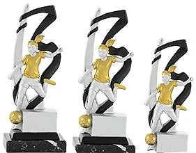 Trofeo Fútbol Femenino Jugadora con Balón Dorado Blanco Negro