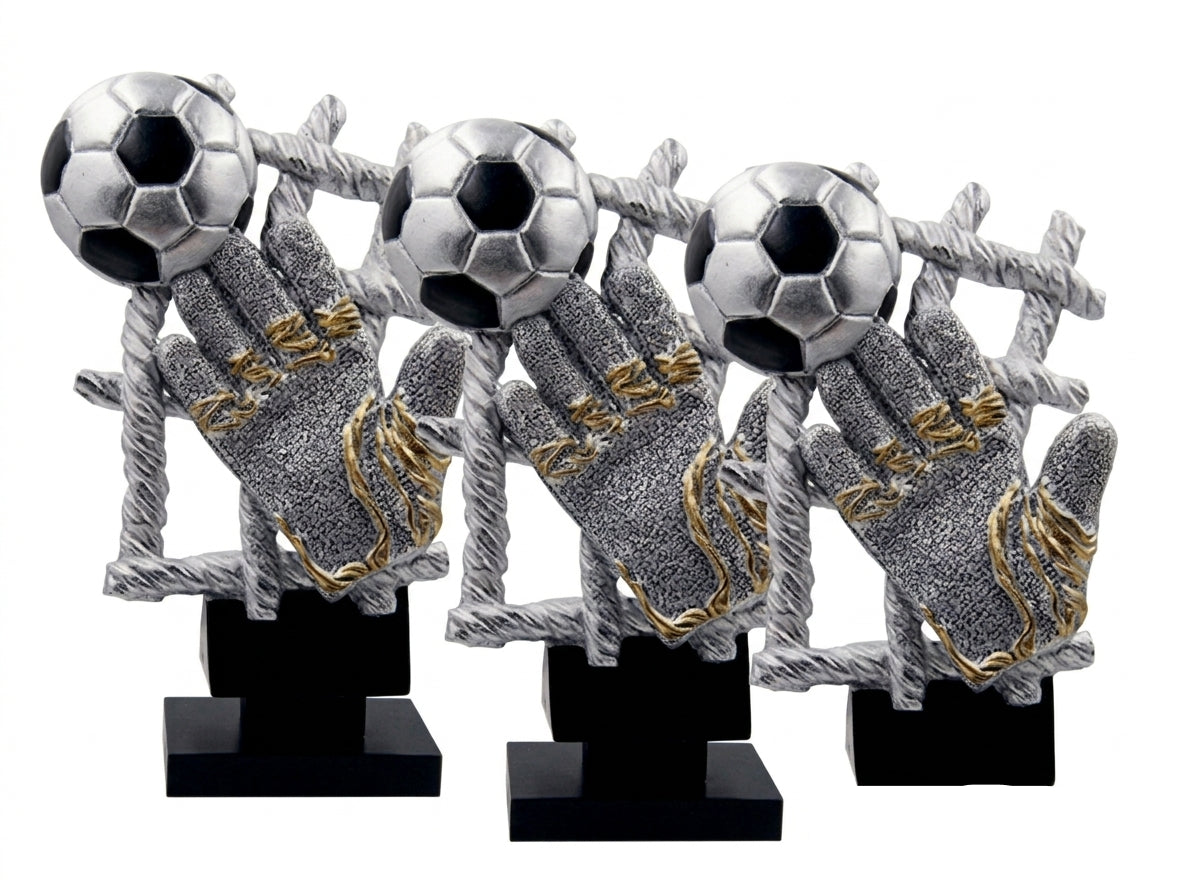 Trofeo-Futbol-Guante-Portero-y-Balon-Bronce-Plateado-Negro-medidas