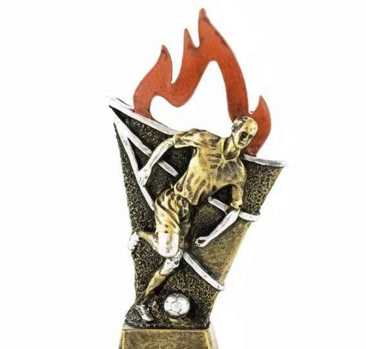 Trofeo Fútbol Masculino con Llamas