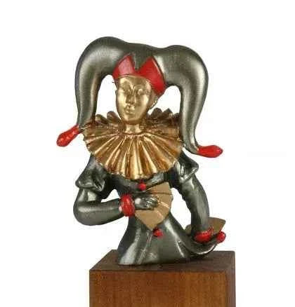 Trofeo Carnaval Arlequín con Peana Madera