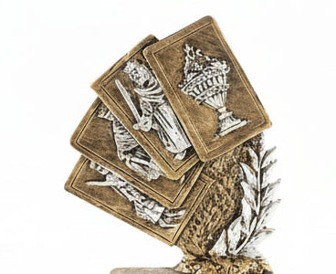 Trofeo cartas laurel-detalle