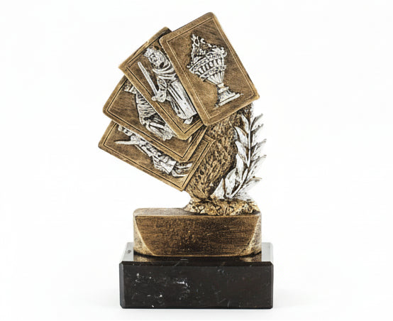 Trofeo cartas laurel-Trofeos Robles