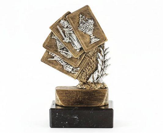 Trofeo cartas laurel-Trofeos Robles