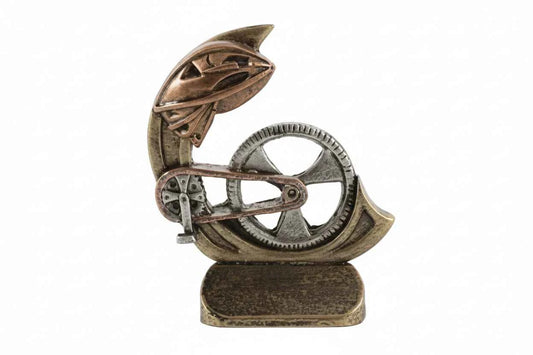 Trofeo de Ciclismo en Resina Negro, Plata y Oro