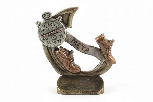 Trofeo de Atletismo en Resina Negro, Plata y Oro