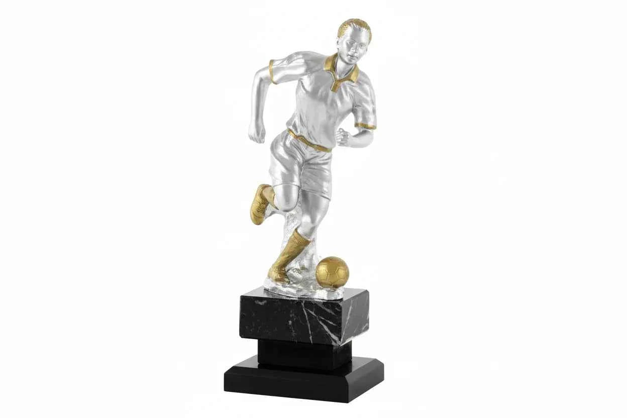Trofeo Fútbol Plateado y Dorado