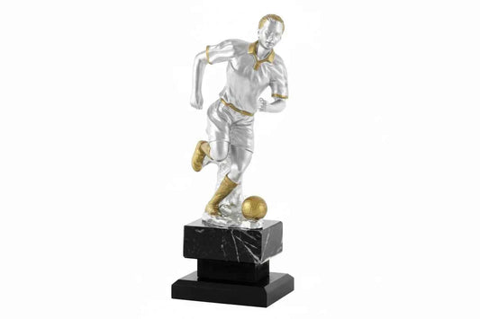 Trofeo Fútbol Plateado y Dorado