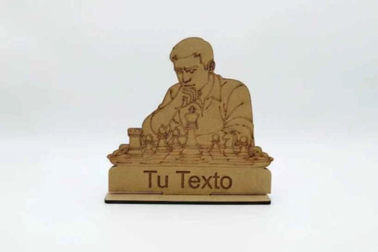 Trofeo Ajedrez Personalizado en Madera