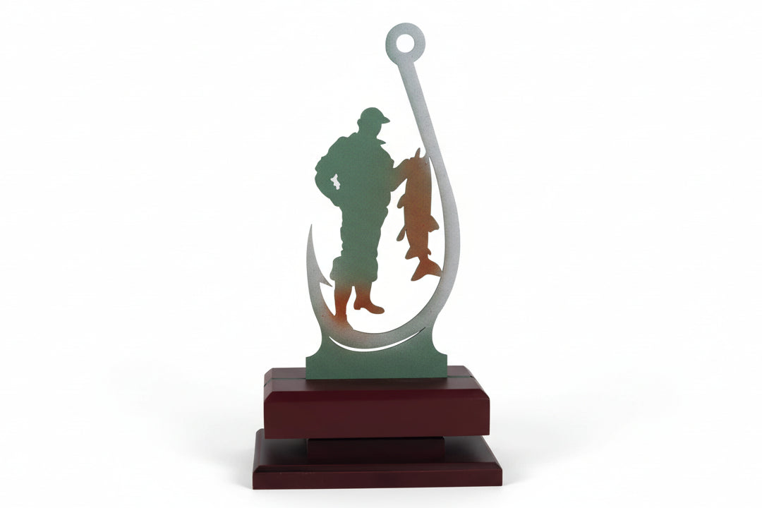 Trofeo Ancla y Pescador Metal-Trofeos Robles