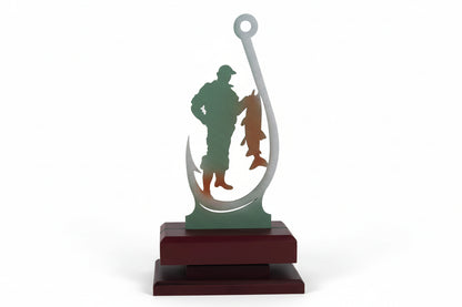 Trofeo Ancla y Pescador Metal-Trofeos Robles