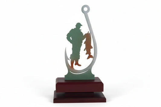 Trofeo Ancla y Pescador Metal-Trofeos Robles