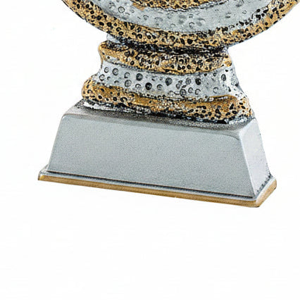 Trofeo Balón de Fútbol Plata y Oro con Soporte Circular-detalle base