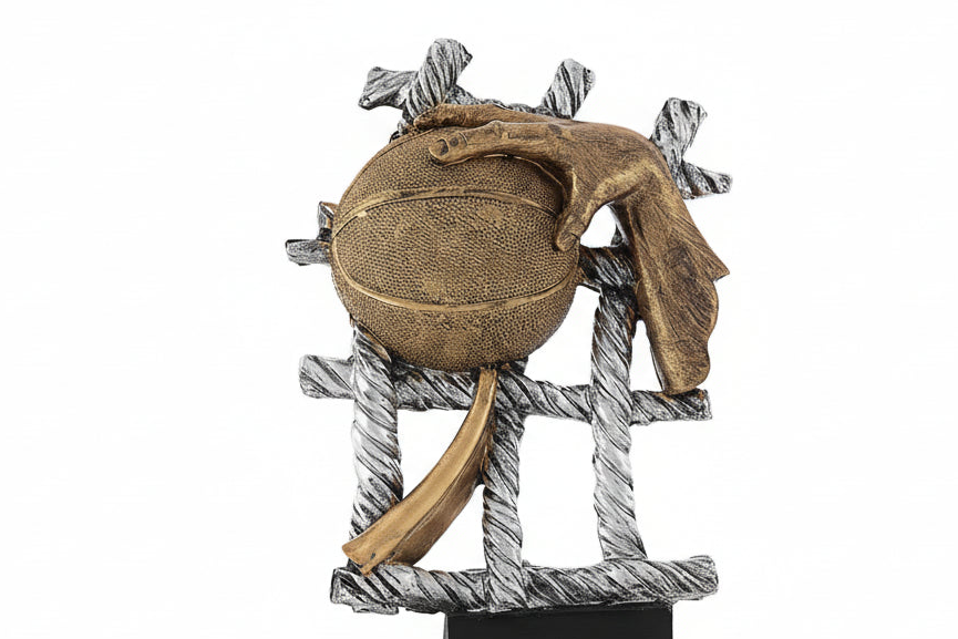 Trofeo Baloncesto Balón y Mano -detalle