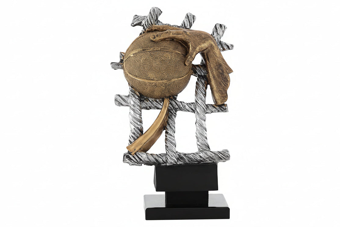 Trofeo Baloncesto Balón y Mano -trofeos-robles
