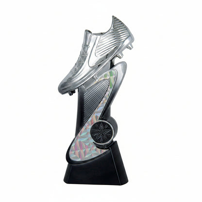 Trofeo Bota de Fútbol Plata con Diseño en Relieve-Trofeos Robles