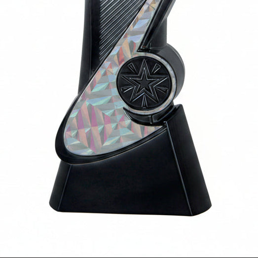 Trofeo Bota de Fútbol Plata con Diseño en Relieve-detalle base