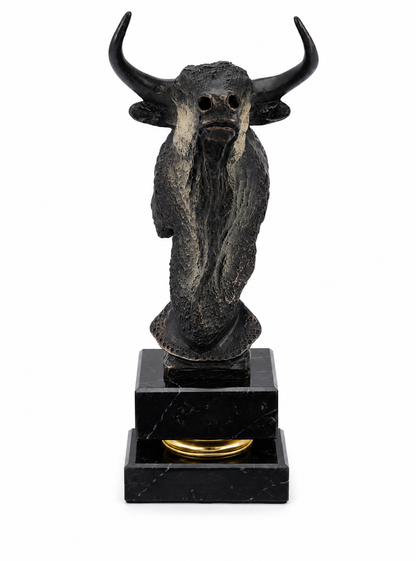 Trofeo Cabeza de Toro en Resina-Trofeos Robles