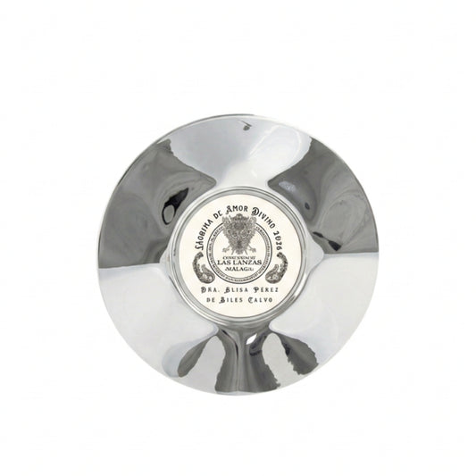 Trofeo Conmemorativo en Bandeja Circular Plateada Personalizada