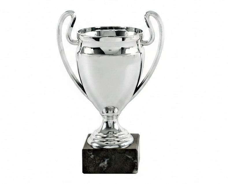 Trofeo Copa Plateada con Asas Circulares Silver
