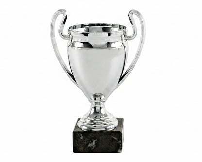 Trofeo Copa Plateada con Asas Circulares Silver