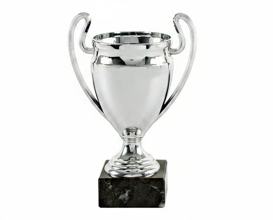 Trofeo Copa Plateada con Asas Circulares Silver