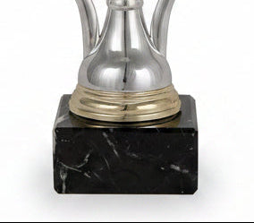 Trofeo Copa Plateada con Interior Dorado Calado-detalle base