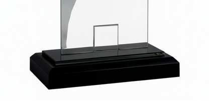 Trofeo Dardos Cristal Espejo-detalle base