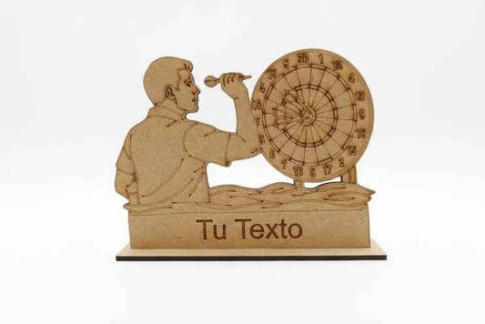 Trofeo Dardos Personalizado en Madera
