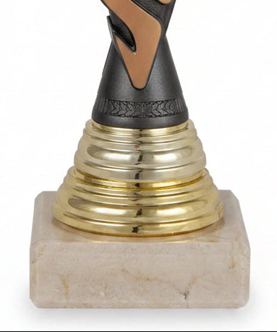 Trofeo Fútbol Bronce con Balón y Medallón-detalle base