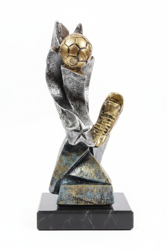 Trofeo Fútbol Figura Bota Dorada con Balón-2