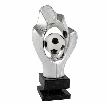 Trofeo Fútbol Élite Plata con Balón -Trofeos Robles