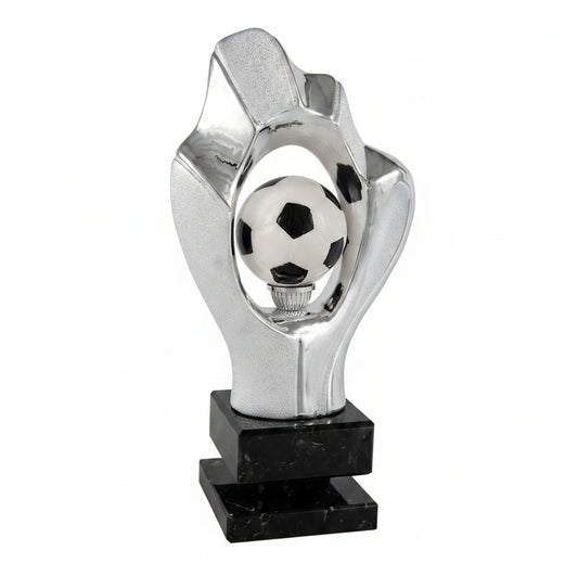 Trofeo Fútbol Élite Plata con Balón -Trofeos Robles